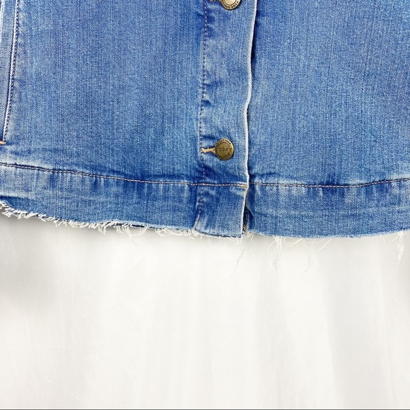 LOFT Boxy Denim Jacket Size Small - Picture 2 of 7